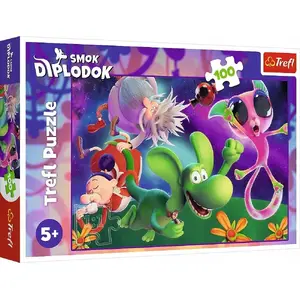 Пазл TREFL Smok Diplodok i przyjaciele — 100 элементов, детская образовательная игра