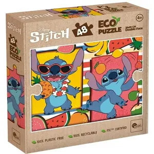 Двусторонний обучающий пазл Lisciani Stitch, 48 элементов – детская развивающая игра