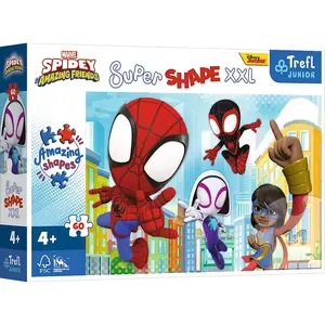 Пазл TREFL контурный 60 шт — Spidey and his Amazing Friends, ширина 580 мм, 4+