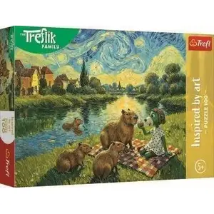 Пазл TREFL — 100 деталей, 'Karmiąc kapibary' образовательный пазл