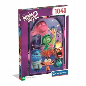 Puzle Clementoni CLE puzzle 104 SuperKolor Inside Out 2 — 104 detaļas, izglītojošs puzlis