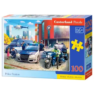 Jigsaw puzzle Castorland B-111176 — 100 pieces, Police theme, 470×330 mm, age 6+