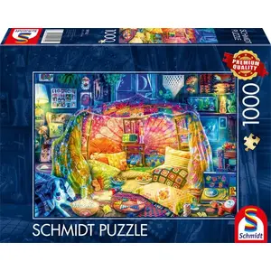Пазл 1000 шт. Schmidt Spiele — A cosy den, 1000 деталей, ширина 693 мм