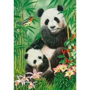 Пазл Castorland Panda Brunch 1000 элементов, картонный, стандартный размер
