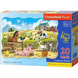 Пазл Castorland 20 maxi - Животные на ферме, 20 крупных деталей