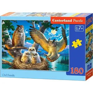 Пазл Castorland 180 элементов — Семья сов, Castorland 341392