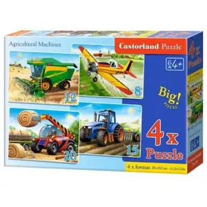 Набор пазлов Castorland Castorland Puzzle x 4 - Maszины rolnicze (257318), 4 пазла с изображением сельхозтехники