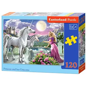 Puzle Castorland Princess and her Unicorns 120 gab., platums 320 mm, 6+ gadi