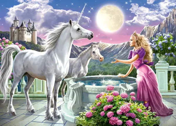Castorland puzle Princess and her Unicorns 120 gab. Photo 2