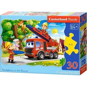 Jigsaw Puzzle Castorland Castor 30 pcs – Firefighters to the Rescue, educational children's puzzle