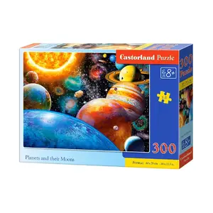 Jigsaw puzzle Castorland Planets and their moons — 300 pieces, size 400×290 mm, age 8+