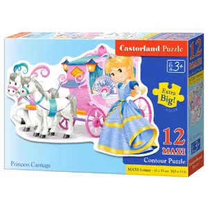 Puzzle Castorland Princess Carriage 12 pieces Maxi, 470 mm width, ages 3+
