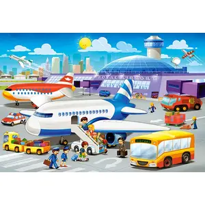 Пазл Castorland A Day at the Airport 40 Maxi pcs — 40 деталей, ширина 400 мм, мультфильмы, возраст от 4 лет