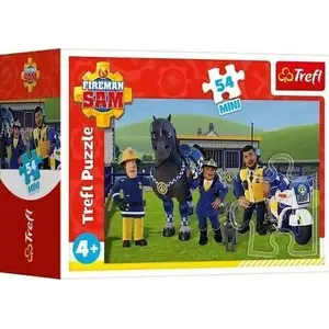 Jigsaw Puzzle TREFL 54 pieces — model 19759, children's mini puzzle 'Firefighter Sam' (54 pcs)