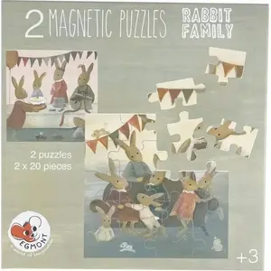 Magnētiska puzle TEKA Puzzle Rodzina Królików — bērnu magnētiskais komplekts