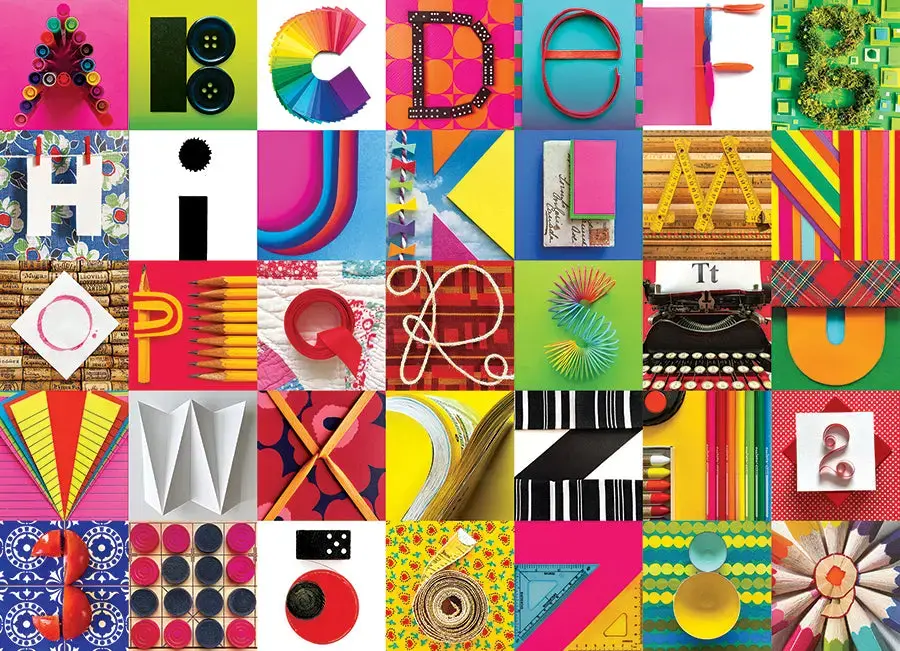 Cobble Hill Found Alphabet puzzle 1000 pieces Photo 2