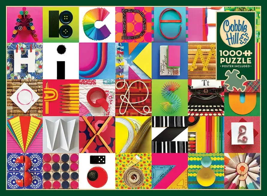 Cobble Hill Found Alphabet puzzle 1000 pieces Photo 5