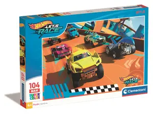 Clementoni Hot Wheels SuperColor Maxi 104 gabalu puzle bērniem no 4 gadu vecuma
