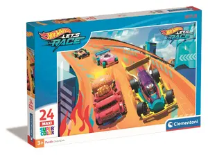 Clementoni Hot Wheels 28523 Maxi SuperColor puzle ar 24 detaļām bērniem no 3 gadu vecuma