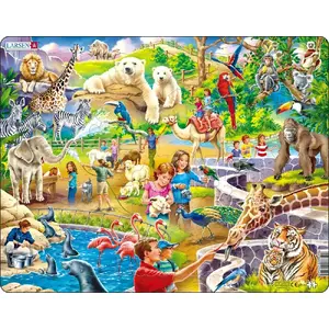 Puzzle Larsen Maxi US30 Shape 48 pcs, Zoo theme, 365×—mm, 2.5 mm thickness