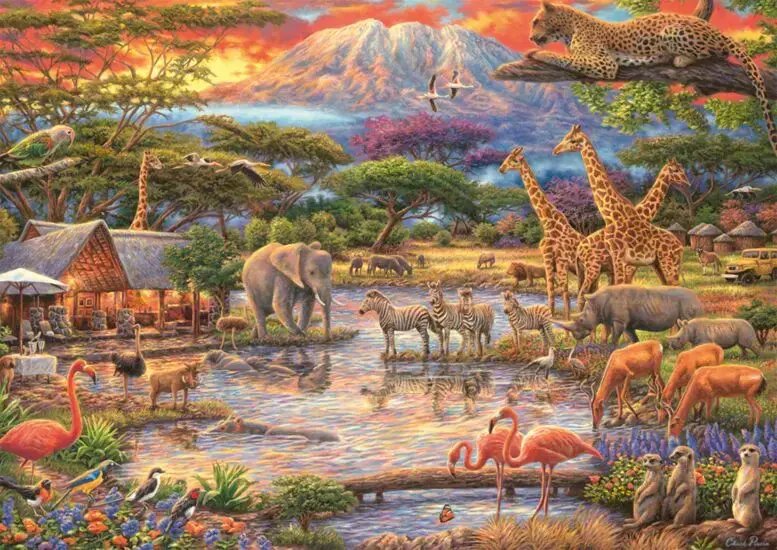 Пазл Schmidt Spiele Paradise under Mount Kilimanjaro 500 Photo 2