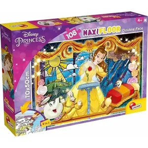 Lisciani двусторонний Disney макси-половый пазл, 108 элементов, развивающая игрушка