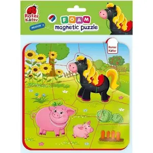 Foam Magnetic Puzzle 'Horse and Piglets' by roter kafer RK5010-08 — foam pieces with magnets for children