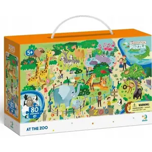 Puzle Dodo obserwacyjne 80 W zoo — Dodo, 80 detaļu novērošanas puzle ar zoodārza tēmu