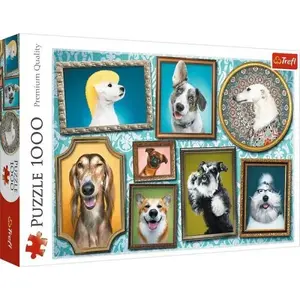 Puzzle 1000 gab. TREFL Wesołe pieski — 1000 detaļu puzle ar attēlotiem suņiem