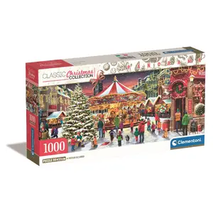 Puzzle 1000 pcs Clementoni Christmas Village CB Panorama, recommended age 14+