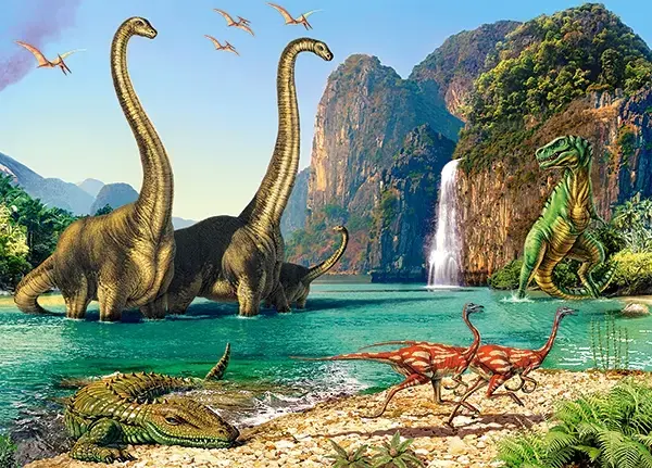 Castorland saliekamā bilde In the Dinosaurus World 60 Photo 2