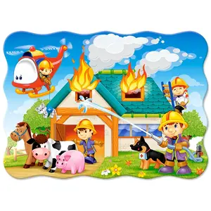 Jigsaw puzzle Castorland Fire Brigade in Action 30 pcs — 320 mm width, cartoons, age 4+