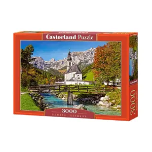 Пазл Castorland Ramsau, Germany — 3000 деталей, 265×380 мм, пейзаж с церковью