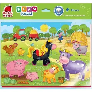 Puzzle set A4 roter kafer RK6020-05 — soft foam puzzles, farm photos, educational