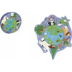 Educational Puzzle TEKA Puzzle 45 contour World Map – 45 pieces, contour-style map puzzle