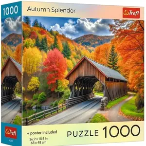Пазл TREFL Autumn Splendor 1000 элементов – серия Trefl Puzzle USA Collection (99290)