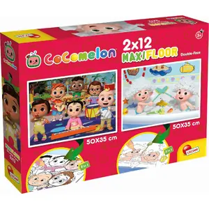Ковровый пазл Lisciani Cocomelon двусторонний 2x12 деталей развивающий