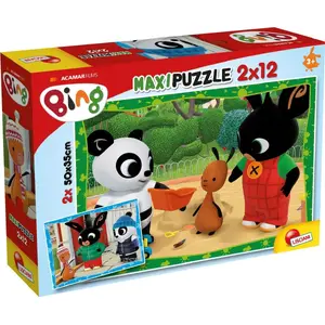 Пазл Lisciani Puzzle Maxi 2x12 элементов Bing «Друзья» — 24 крупных элемента