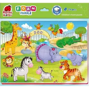 Puzzle set roter kafer RK6020-06 A4 soft foam puzzle — zoo animals