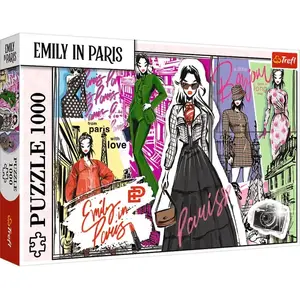 Пазл TREFL Emily в Париже — 1000 элементов, тематическая модная иллюстрация