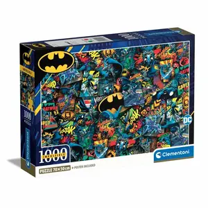 Пазл Clementoni Supercolor 39906 — 1000 элементов, Комиксы (Бэтмен), 700×500 мм