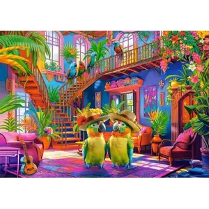 Salokāmais puzlis Castorland 200 daļas — Parrots in Paradise