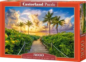 Castorland C-300617-2 Puzle 3000 Gabaliņi Ainava Colorful Sunrise in Miami USA no 9 līdz 99 gadu vecumam