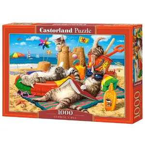 Пазл Castorland Summer Vibes 1000 деталей — животные, кот, 680×470 мм