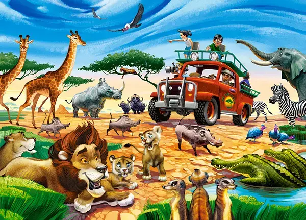 Castorland Safari Adventure 180-piece jigsaw puzzle Photo 2
