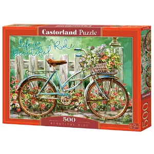 Пазл Castorland Beautiful Ride 500 деталей — художественная тема, изображение велосипеда, 225×325 мм