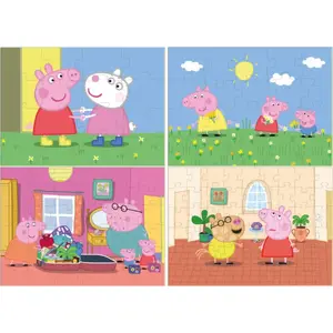 Puzle Dodo Peppa Pig 4‑1 DOB4942 — komplekts ar 4 puzlēm
