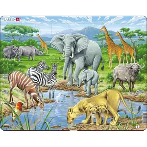 Puzzle Larsen Maxi FH9 Shape — 65 pieces, fauna theme, 365 mm width