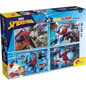 Ковровый пазл Lisciani Marvel Maxi 4×48 элементов Человек-паук - обучающий напольный пазл