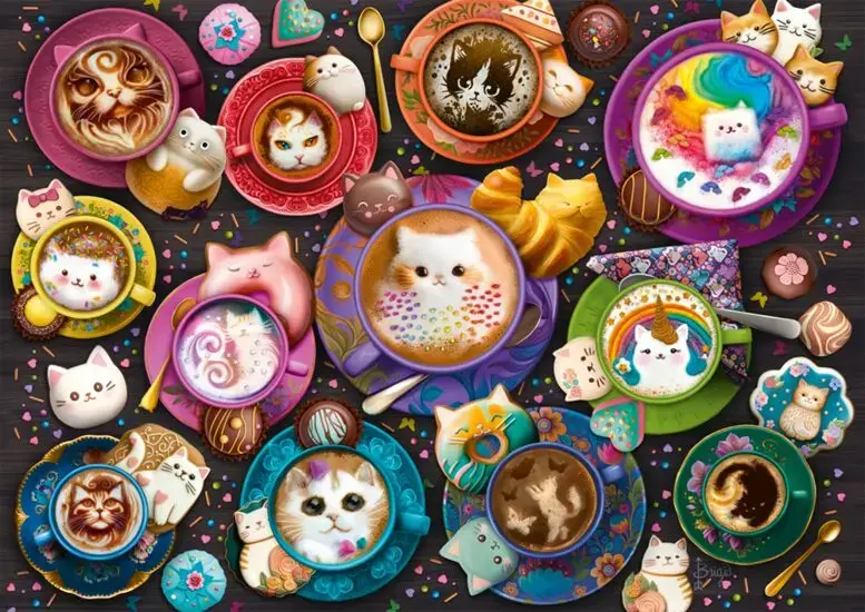 Schmidt Spiele Coffee Art Kittens — 500 gab. puzle Photo 2